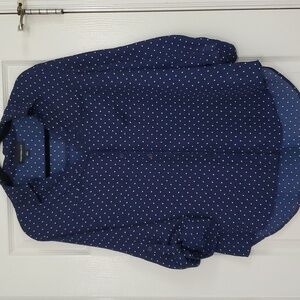 Fortune and Ivy Navy Polkadot Blouse